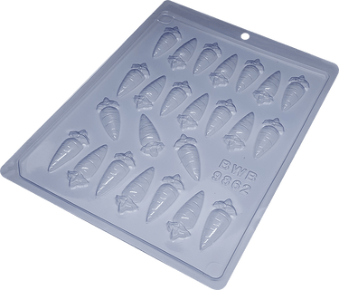 Forma De Chocolate - Forma Acetato Simples - Aplique Cenouras - BWB9862